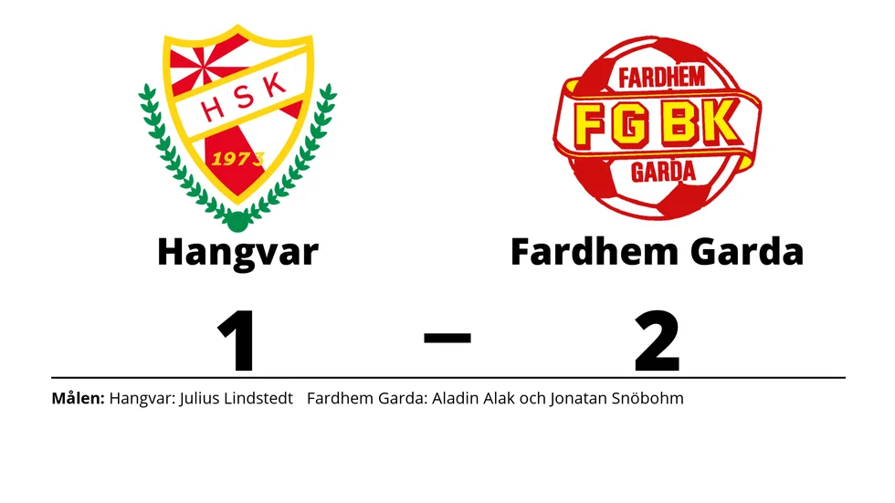 Hangvar SK förlorade mot Fardhem Garda BK