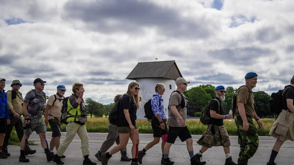 Sammanlagt arton veteraner marcherade alla tio dagar. Fler var det som anslöt enstaka sträckor.
