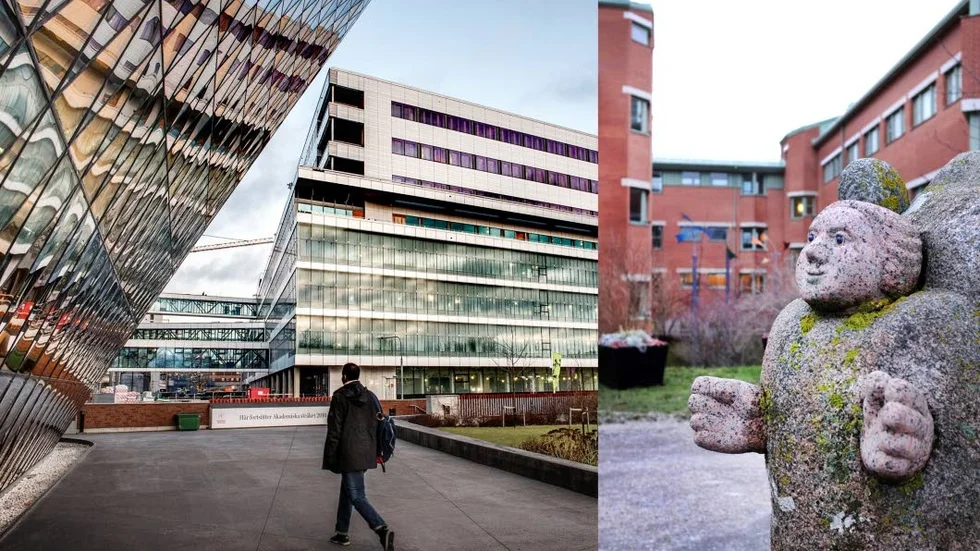 Stockholm och Visby lasarett, sida vid sida.