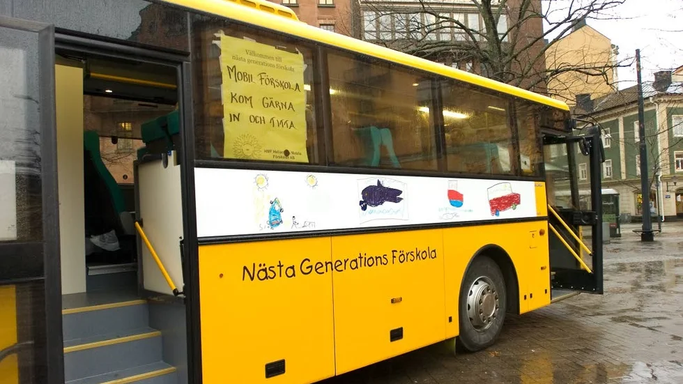 I Norrköping finns redan förskolebussar.
