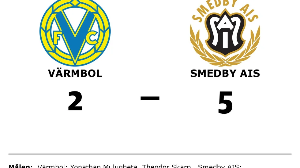 Värmbols FC förlorade mot Smedby AIS