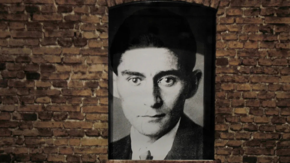Franz Kafka på en bild som visas i Minnes- och toleransmuseet i Mexico City. Arkivbild.