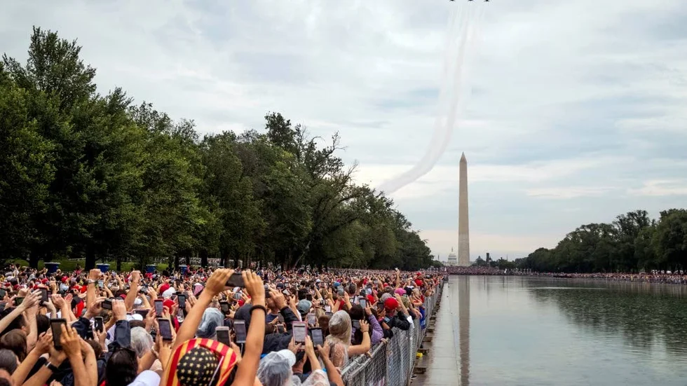 Under torsdagens självständighetsfirande höll president Donald Trump ett ifrågasatt tal i Washington D.C.