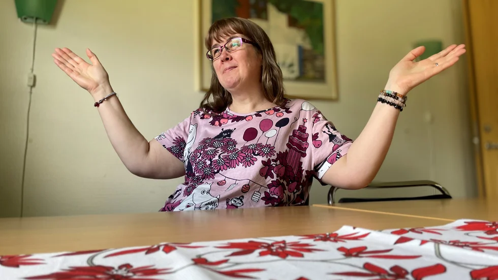 Jenny Normark Momquist, Tierp, är projektledare för Transvoices transläger i Falun.