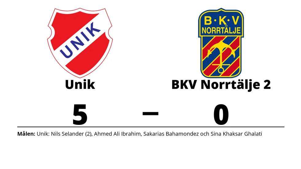 Unik FK vann mot BKV Norrtälje 2