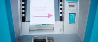 Bankomaten var strömförande