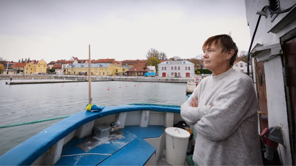 Ulla Lindberg är volontär på Skeppskyrkans båt Elin i Visby hamn, ett akutboende för hemlösa som kvinnan bodde på sedan en dryg vecka tillbaka.