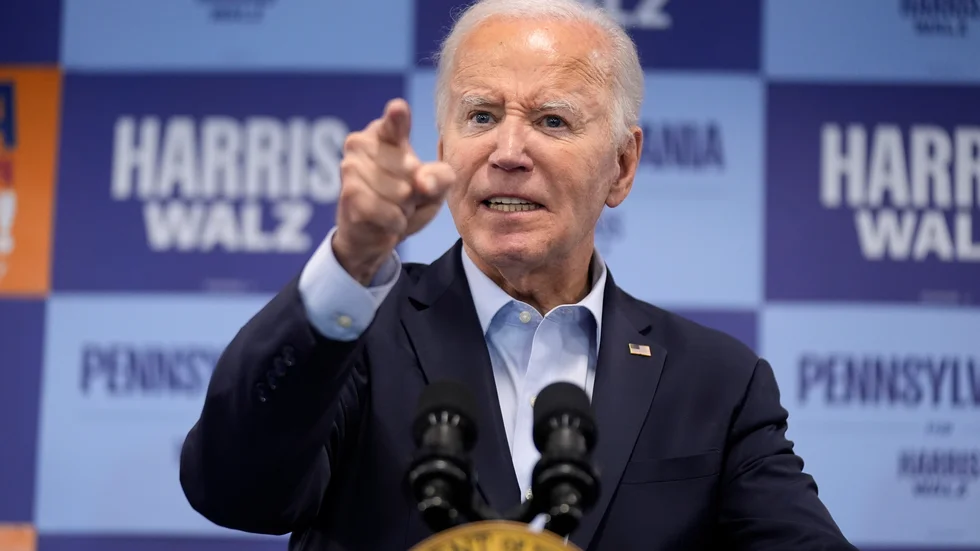 USA:s president Joe Biden har fått mycket kritik för sin skräpkommentar. Arkivbild.