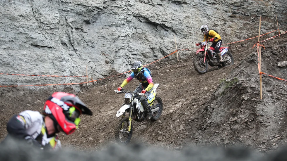 Fredrik Sternvad and Marcus Westholm på den nya banan under enduroklassikern Gotland Grand National i Hejdeby, Gotland.