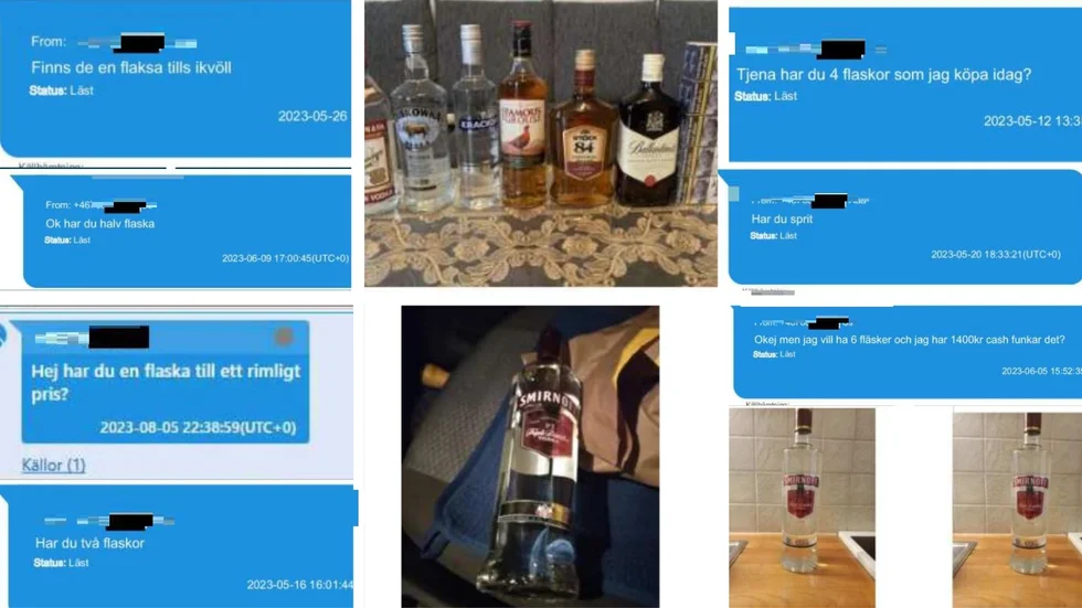 "Finns det en flaska till ikväll?" "Har du sprit?" I mannens telefon finns flera konversationer och sms om spritköp. Men han nekar till att ha langat vodka åt Katrineholms unga. 