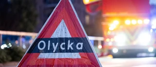 Bilist fick sladd och voltade vid Selet