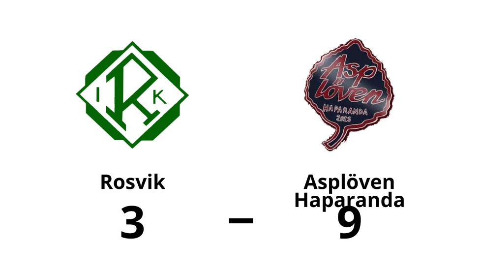 Rosvik IK förlorade mot Asplöven Haparanda