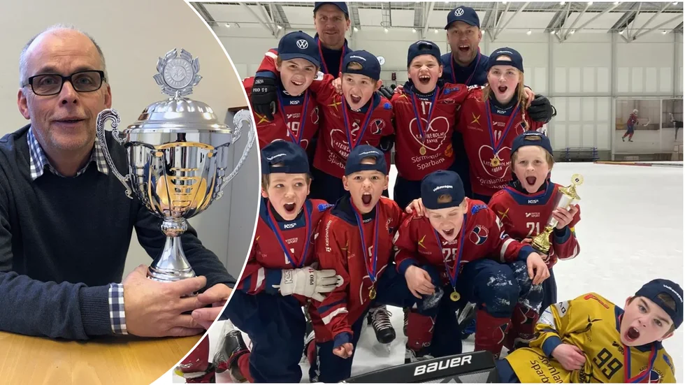 Lennart Hollstein och U11-laget som vann cupen.