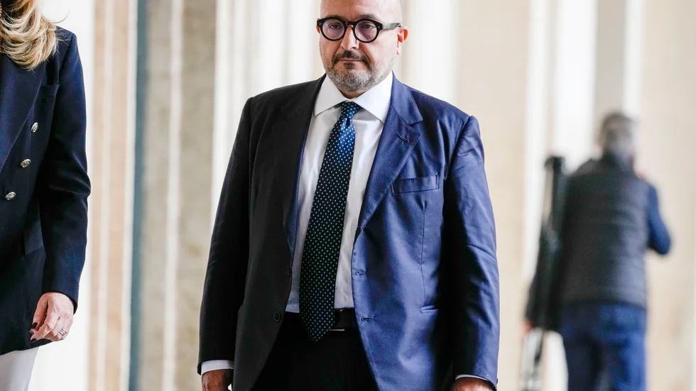 Italiens kulturminister Gennaro Sangiuliano avgår. Bild från 2022.
