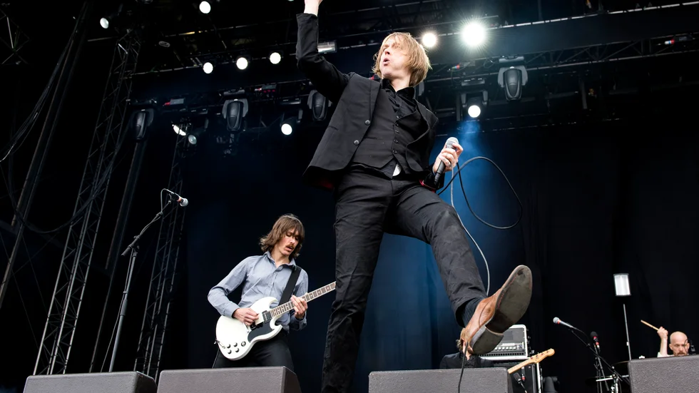 Refused vid spelningen på Bråvallafestivalen 2015. Arkivbild.