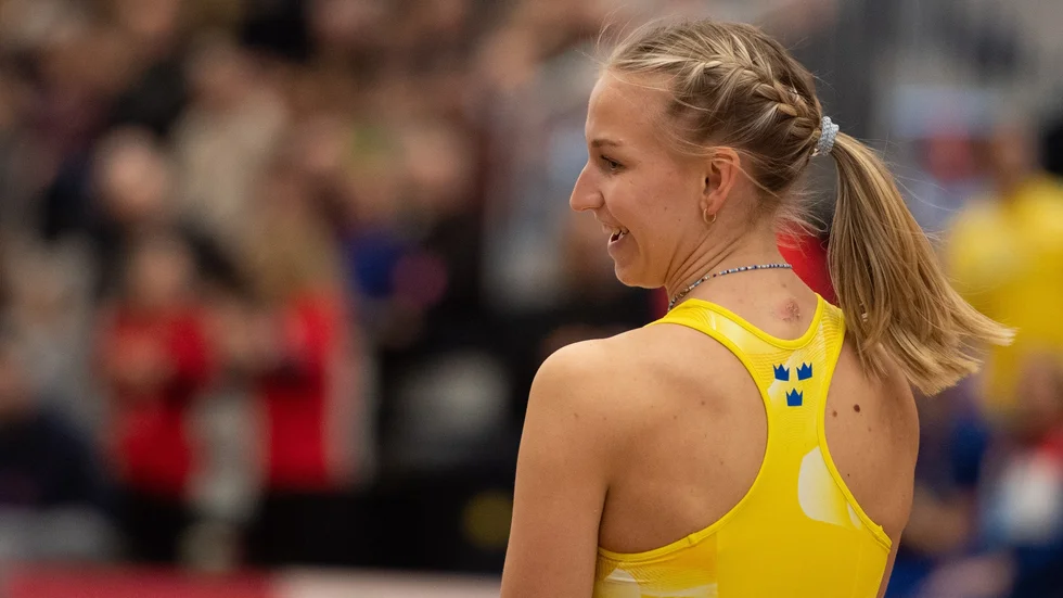 Maja Åskag slog under söndagen till med ett jättehopp i trestegstävlingen på Nordenkampen. 