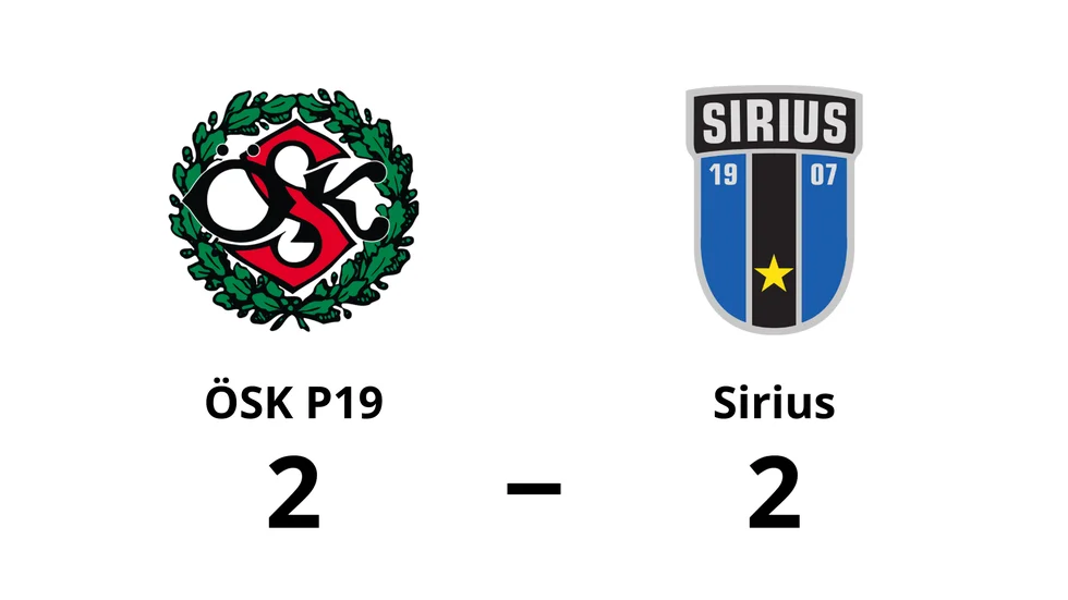 ÖSK P19 spelade lika mot Sirius