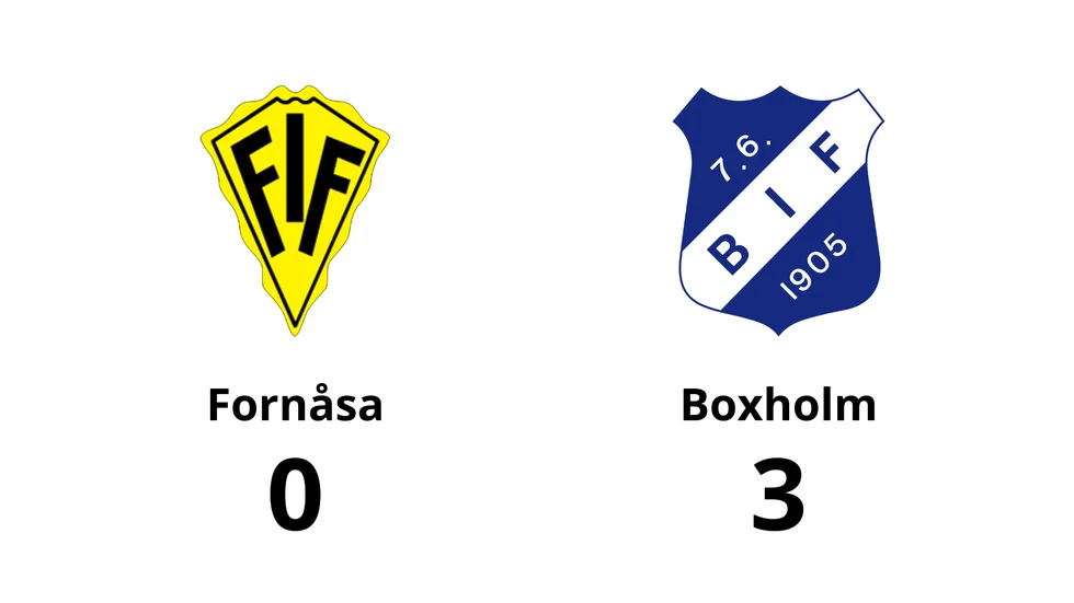 Fornåsa IF förlorade mot Boxholms IF
