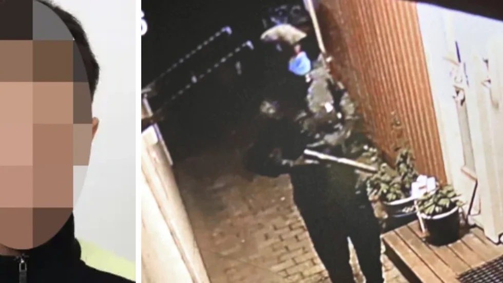 17-åringen till höger utanför Rävens svärfars bostad. Hans misstänkte uppdragsgivare, 20-åringen, syns på bilden till vänster.