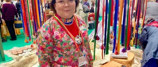 Katarina från Jokkmokk inredde montern på bokmässan i Göteborg