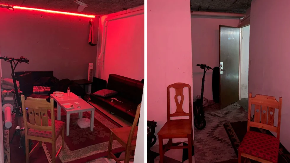 Ungdomar flyttade in i ett källarförråd i Hageby.