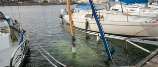 Segelbåt har sjunkit i Oxelösunds fiskehamn