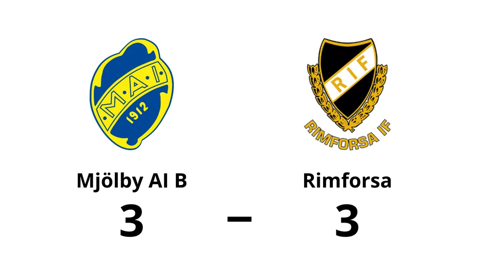 Mjölby AI FF B spelade lika mot Rimforsa