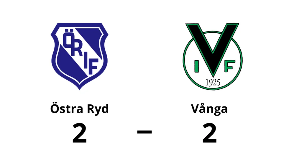Östra Ryds IF spelade lika mot Vånga IF