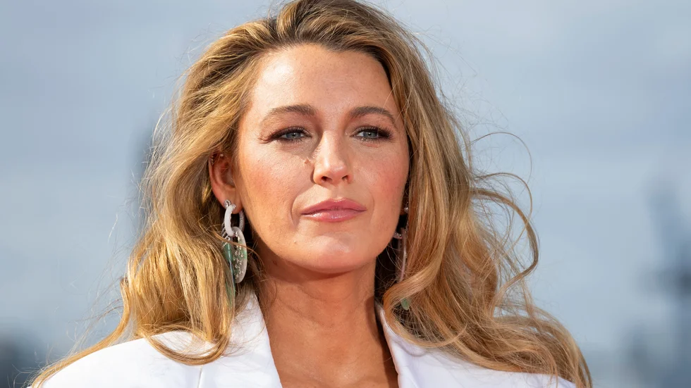 Blake Lively stämmer sin motspelare i filmen "Det slutar med oss". Arkivbild.