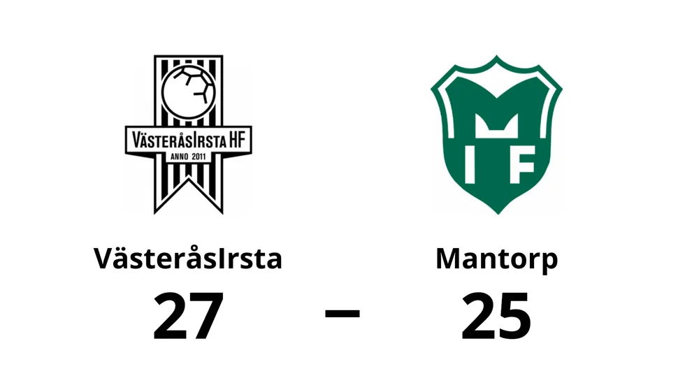 VästeråsIrsta vann mot Mantorp