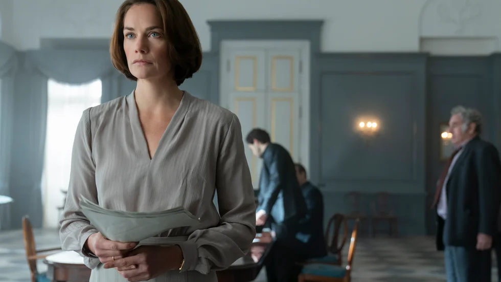 Ruth Wilson som Mona Juul i HBO-filmen "Oslo". Pressbild.