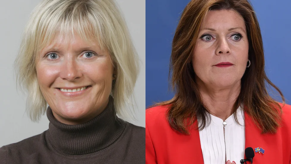 Ulrica Messing och Eva Nordmark, två arbetsmarknadsministrar med trygghet och flexibilitet.