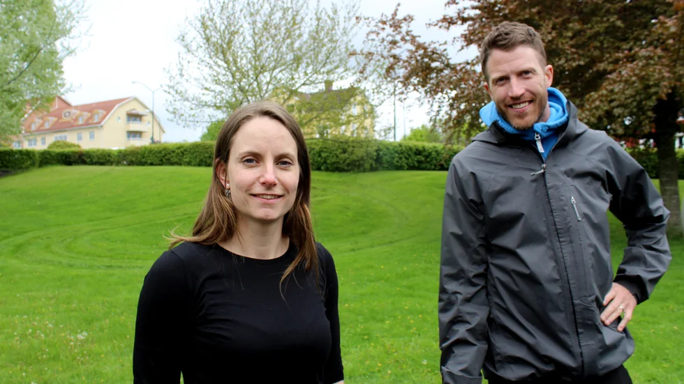 Fritidssamordnarna Mirja Holgersson och Anton Palmér hoppas att satsningen ska bidra till att fler rör på sig i kommunen. 