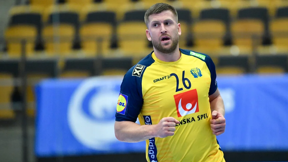 Linus Persson under EM-kvalet i mars.