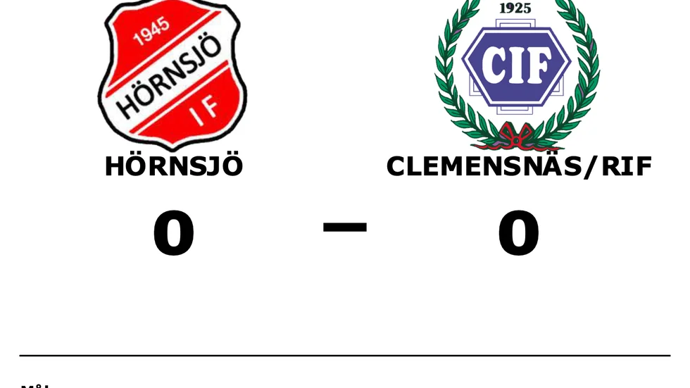 Hörnsjö IF spelade lika mot Clemensnäs IF/ RIF