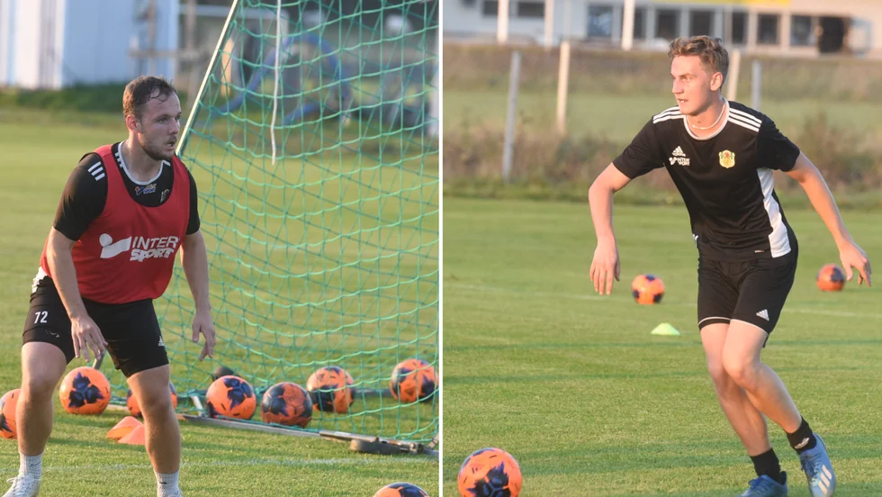 Anton Ljungberg och Knut Gunnarsson bildar mittbackspar i Vimmerby IF som spelar toppmatch borta mot Myresjö/Vetlanda på lördagen.
