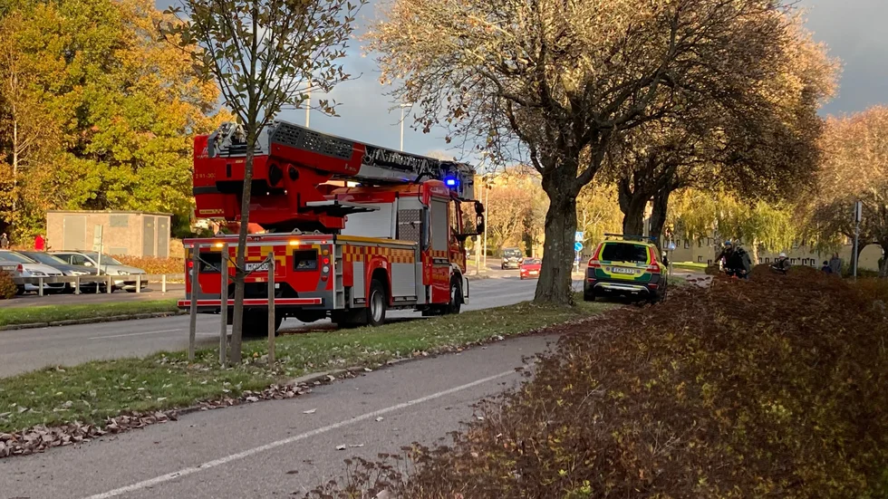 På fredagseftermiddagen kom larm om en brand i en lägenhet i Nyköping.