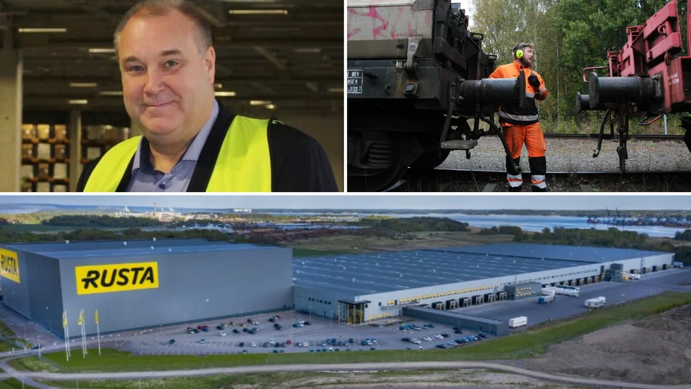 Rustas logistikchef Magnus Hallin berättar att närheten till hamnen gjorde att de valde bort industrispår när de etablerade sina logistiklager på Malmölandet i Norrköping.
