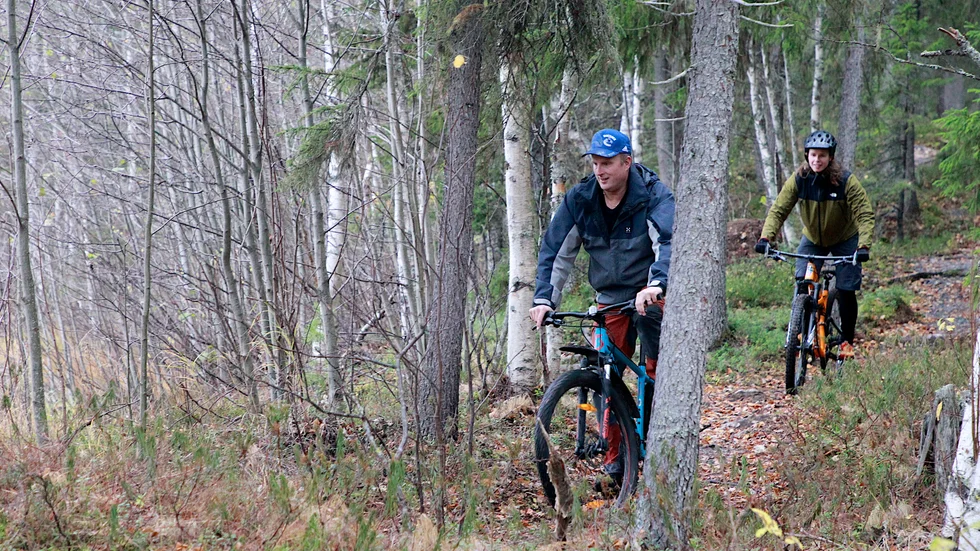 Hotell Storforsens vd Jens Hardegård tog en provtur med Erik Westergren på den nybyggda leden.