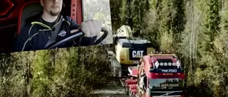 TV: 50 ton grävmaskin på trång skogsväg – en tung uppgift