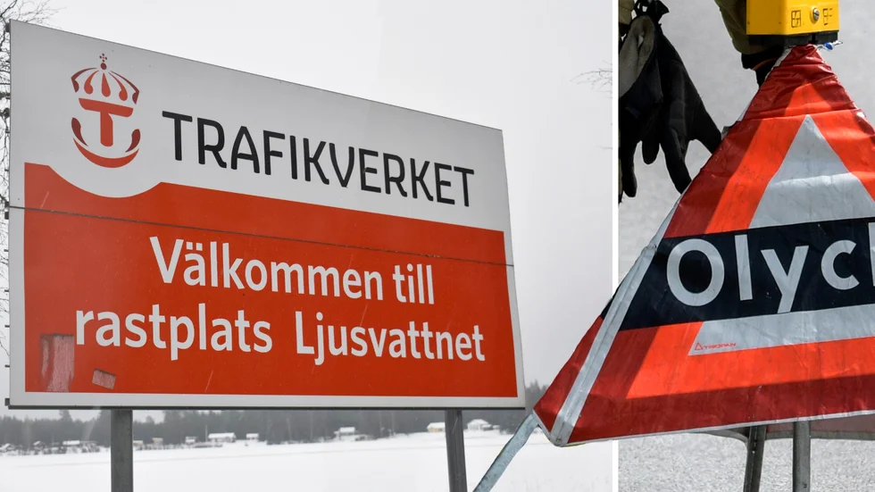 En olycka vid rastplatsen Ljusvattnet inträffade under lördagsmorgonen.
