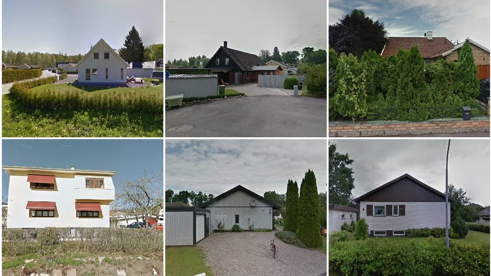 Morkullevägen 2, Herrefallsgatan 40, Korsnäbbsvägen 5, Norrbygatan 25, Raka Gatan 25 och Rödhakevägen 6