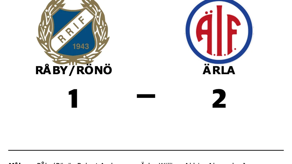 Råby-Rönö IF förlorade mot Ärla IF