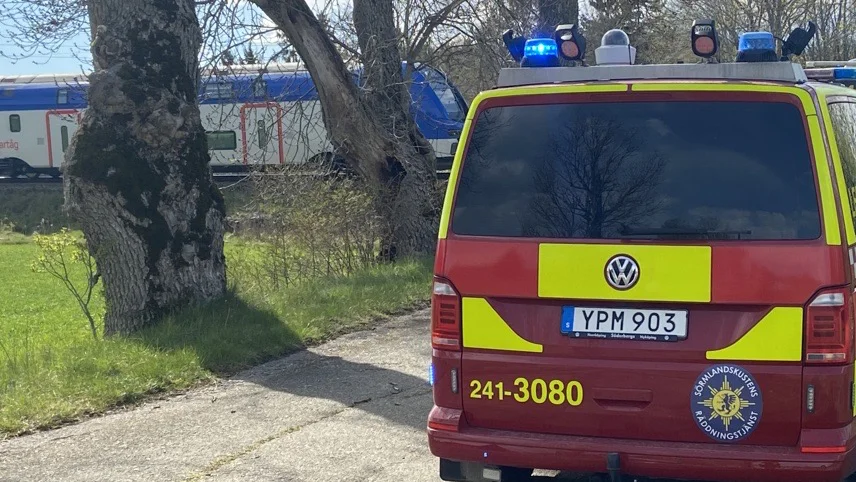 Det blev stopp i tågtrafiken förbi Nyköping på lördagen