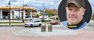 Brandmannen Leif kritisk till nytt trafikhinder på Vasavägen: "Håll rondellen fri"