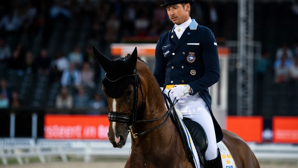 Patrik Kittel på hästen Well Done. Arkivbild.
