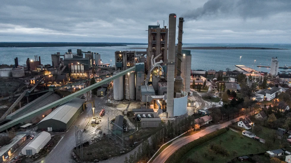 Cementas anläggning i Slite.