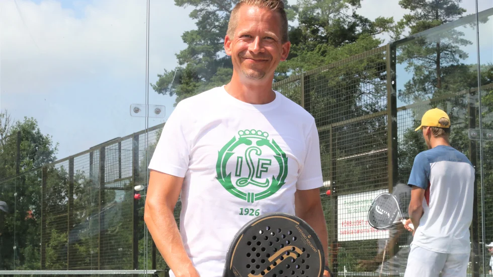 CG Fabiansson, Ljugarns IF, är ansvarig för årets klubbmästerskap i padel.