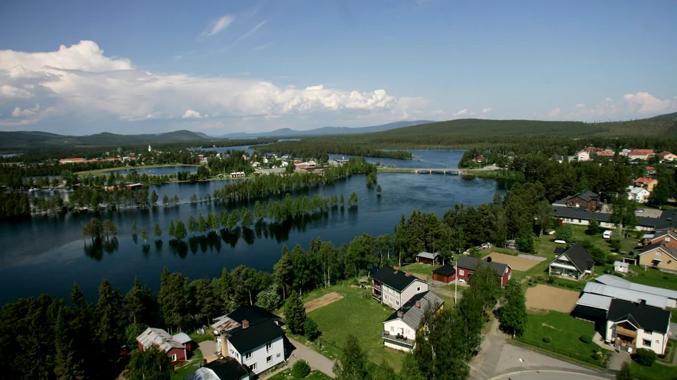 Sorsele i Västerbotten var en av de orter som drabbades av strömavbrottet. Arkivbild.