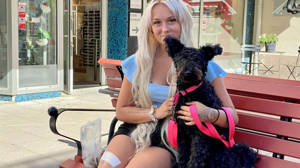Tess Ohlsson, Älvsbyn, med hunden Legolas: "Jag ska vara med vänner och träna agility".